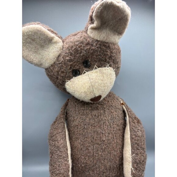 Handmade Brown & Beige Teddy Bear Stuffed Toy 34" Rustic Country - Picture 3 of 6